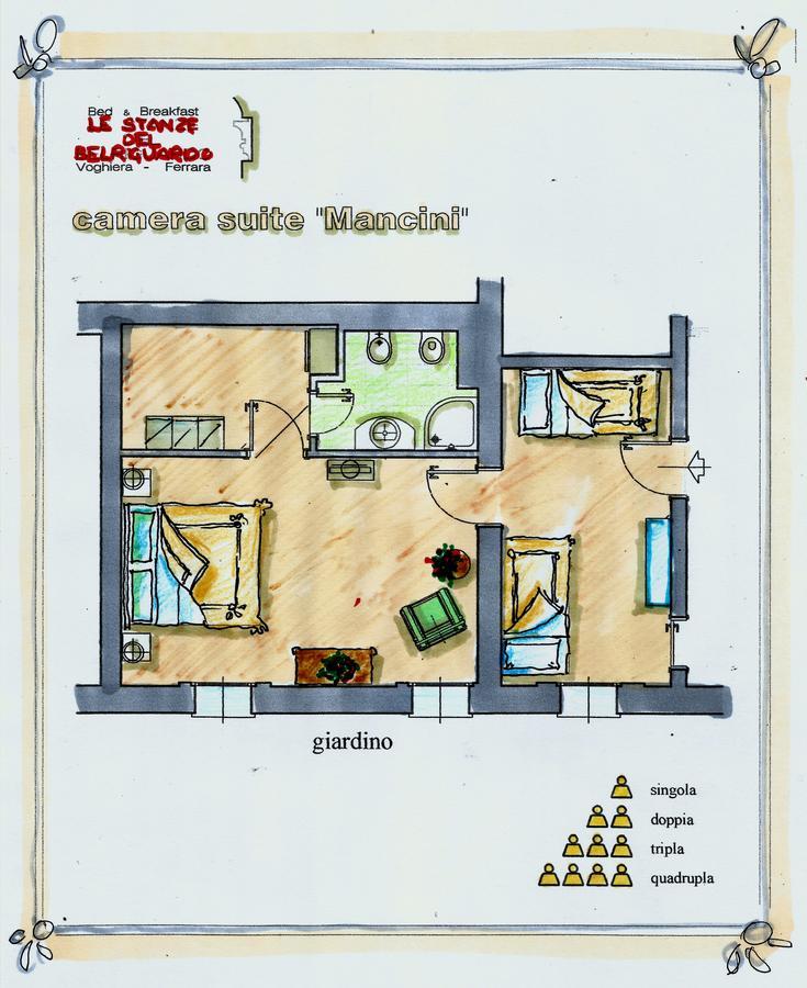 B&B Le Stanze Del Belriguardo Voghiera Kültér fotó